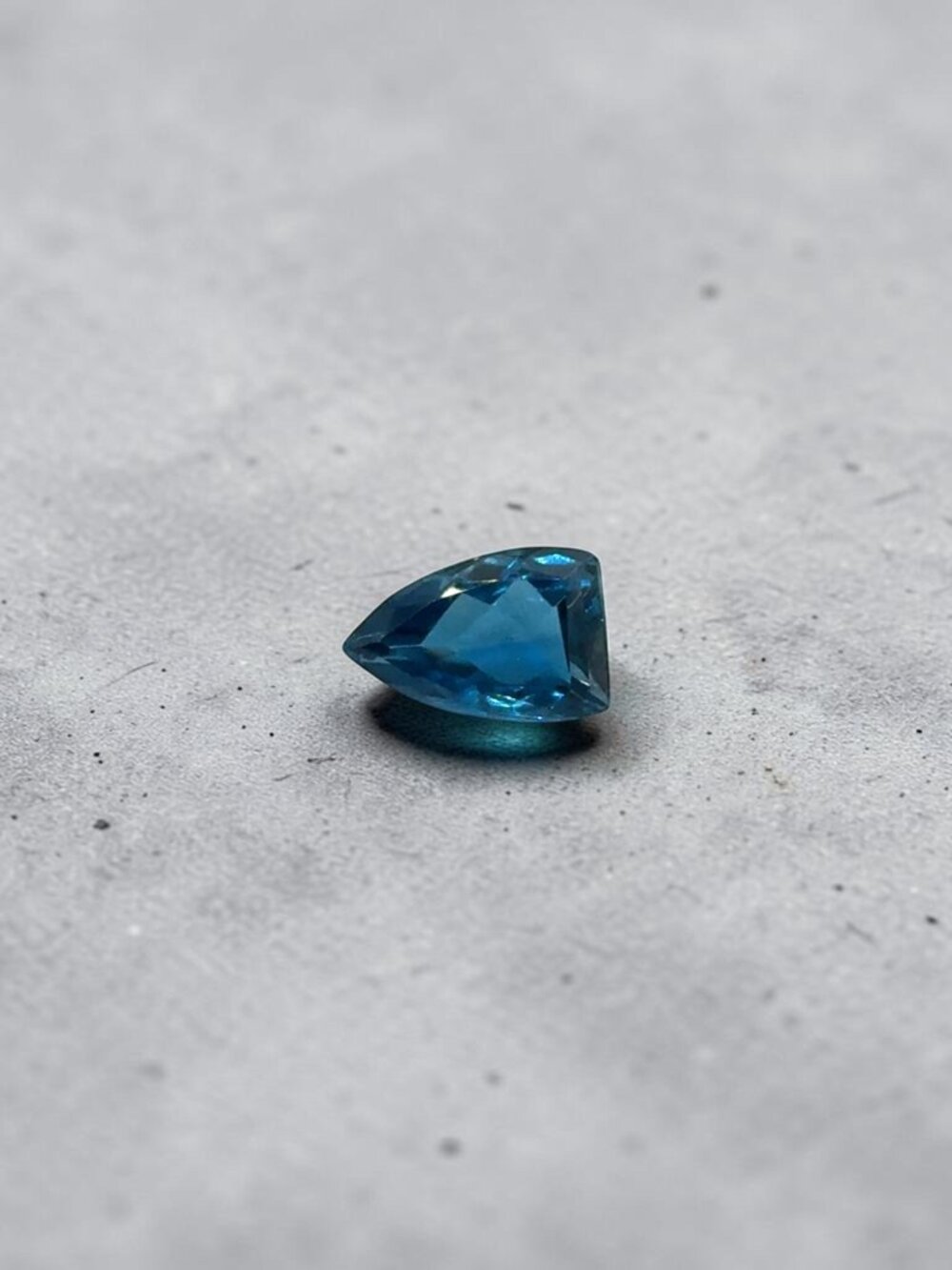 5.15 Carat Elongated Triangular London Blue Topaz
